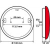 Lampa ��� �������� ���� 12/24V 14LED ������� ��������� 140mm 1���. - (41527)