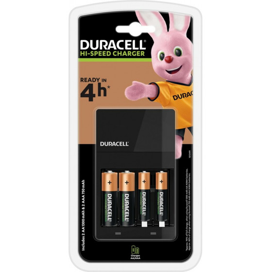 Duracell ��������� ��������� Hi-Speed ��� AA/AAA ��������������� 2 �� 1300mAh ��� 2 ��� 750mAh ��������� - (5000394114500)