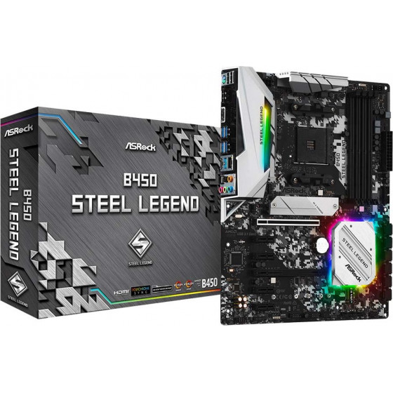 ASRock B450 Steel Legend Motherboard AM4 - (90-MXBA00-A0UAYZ)