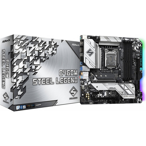 ASRock B460M Steel Legend Motherboard 1200 - (90-MXBDQ0-A0UAYZ)