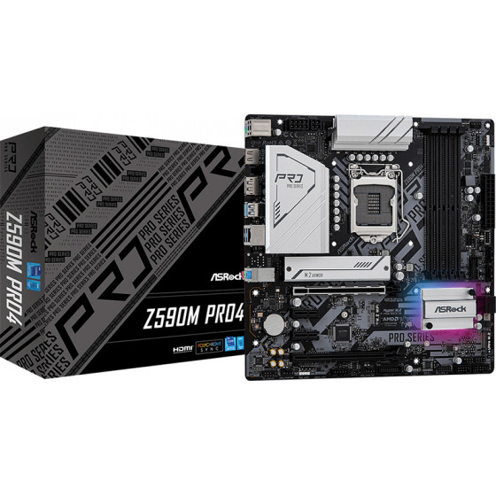 ASRock Z590M Pro4 Motherboard 1200 - (90-MXBEP0-A0UAYZ)