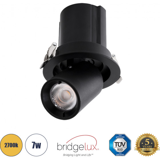 GloboStar VIRGO-S ������� LED Spot Downlight TrimLess �9cm 7W 875lm 36� AC 220-240V IP20 �9cm x �9cm - ��������� - ����� - ����� ����� 2700K - Bridgelux COB - 5 Years Warranty - (60305)