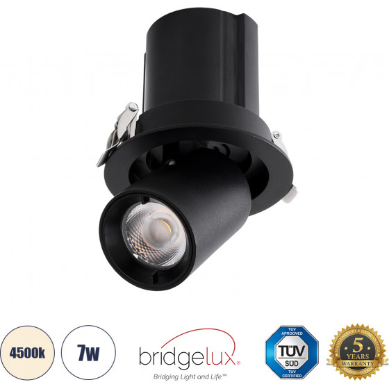 GloboStar VIRGO-S ������� LED Spot Downlight TrimLess �9cm 7W 910lm 36� AC 220-240V IP20 �9cm x �9cm - ��������� - ����� - ������ ����� 4500K - Bridgelux COB - 5 Years Warranty - (60304)