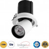 GloboStar VIRGO-M ������� LED Spot Downlight TrimLess �11cm 12W 1500lm 36� AC 220-240V IP20 �11cm x �11.5cm - ��������� - ����� �� ����� �������� - ����� ����� 2700K - Bridgelux COB - 5 Years Warranty - (60307)