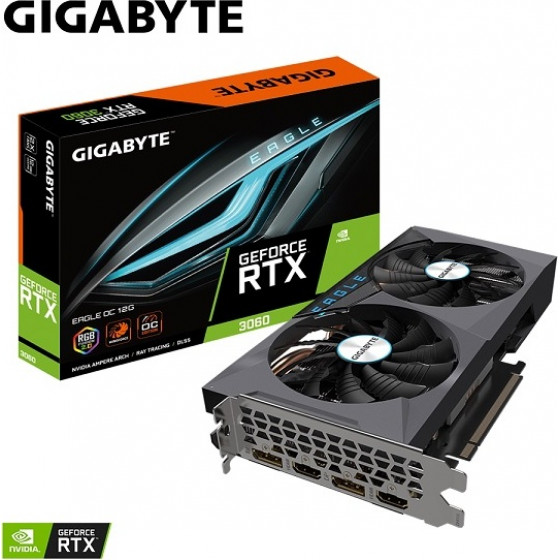 Gigabyte Vga GV-N3060EAgle OC-12GD 2.0 12GB GDDR6 - (GVN3060EAGLEOC12GDG2)