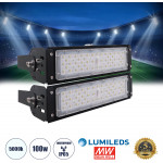 GloboStar GOLIATH LED ��������� ������� - ��������� Tunnel 100W 16000LM 75�*135� AC 100-277V IP65 - ����� ����� 5000K - MeanWell Driver & LumiLEDs Chip - 5 Years Warranty - (90100-2)