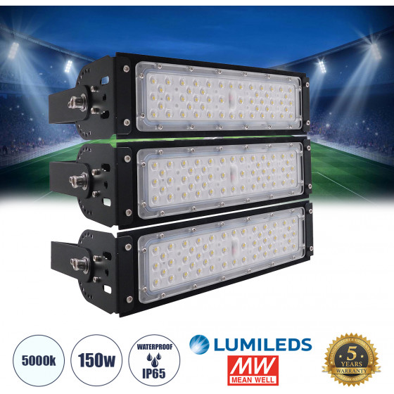GloboStar GOLIATH LED ��������� ������� - ��������� Tunnel 150W 24000LM 75�*135� AC 100-277V IP65 - ����� ����� 5000K - MeanWell Driver & LumiLEDs Chip - 5 Years Warranty - (90100-3)