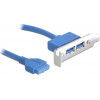 DeLock ����� ��������� Usb 19 Pin �� 2x Usb 3.0 Low Profile - (82976)