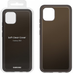 Samsung ���� A03 A035 6.5'' Soft Clear Cover Black Packing Or - (EF-QA036TBEGEU)
