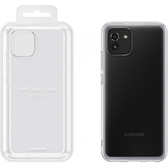 Samsung ���� A03 A035 6.5'' Soft Clear Cover Transparent Packing Or - (EF-QA036TTEGEU)