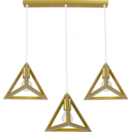 GloboStar TRIANGLE �������� �������� ��������� ������ ������� 3 x E27 ����� ��������� ������ �70 x �22 x Y130cm - (00625)