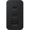 Samsung Travel Trio Pd 3.0 Usb A 15W 5V 2A/9V 1.67A+Usb C 5V 3A/9V 3A/15V 3A/20V 3.25A+Usb C 65W Black Packing Or - (EP-T6530NBEGEU)