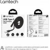 Lamtech TYPE-C Flat Charging Cable 1M Black - (LAM111801)