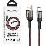 Lamtech Usb TYPE-C Data Cable 5A 1,2M Black - (LAM111849)