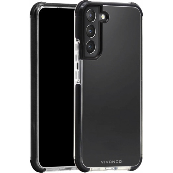 Vivanco Rock Solid Cover Case Samsung S22 Plus Transparent Black Backcover - (63096)