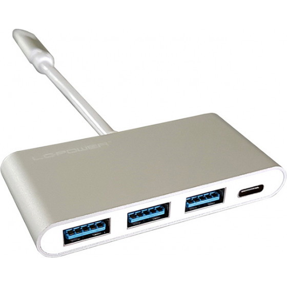 LC-Power Usb 3.0 Hub 3 -Port USB-C(Silver) ( ( LCHUB-C-PD-2) - (LC-HUB-C-PD-2)