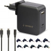 Gembird Universal 60W Usb TYPE-C Pd Laptop Charger 10 Tips - (NPA-PD60-01)