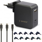 Gembird Universal 60W Usb TYPE-C Pd Laptop Charger 10 Tips - (NPA-PD60-01)