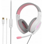 Meetion MT-HP021 Gaming Headset White + Pink