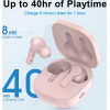 QCY T13 Tws Pink Dual Driver 4-Mic Noise canceling True Wireless Earbuds - Quick Charge 380mAh - (6957141406922)