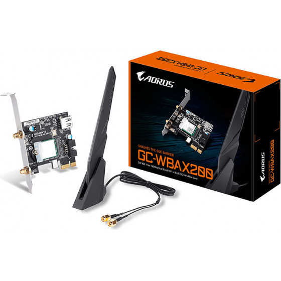 Gigabyte �������� ����� ������� Wi-Fi 6 (2400Mbps) PCI-e - (GC-WBAX200)