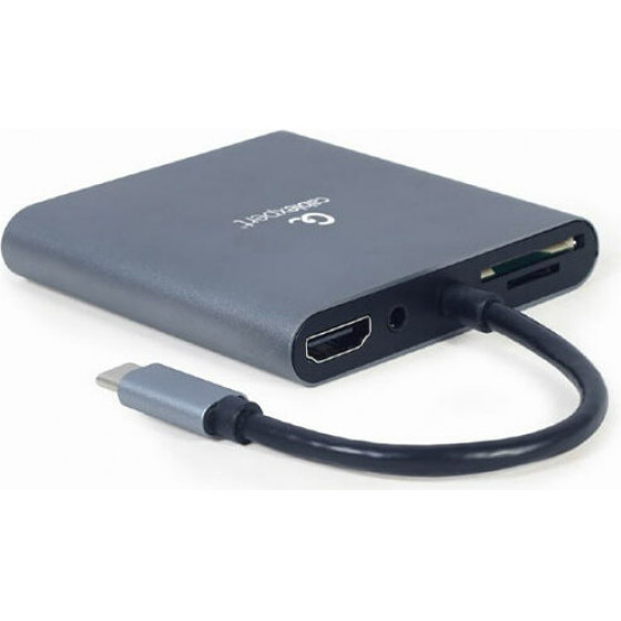 Cablexpert Usb TYPE-C 6-IN-1 MULTI-Port Adapter Space Grey - (A-CM-COMBO6-01)