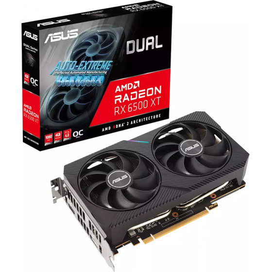 Asus Radeon Rx 6500 Xt 4GB Dual Oc - (90YV0HA1-M0NA00)