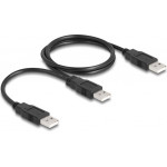 DeLock ������� Usb �� 2x Usb 480Mbps, 70cm, ����� - (80000)