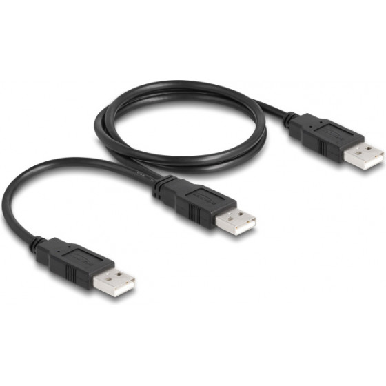 DeLock ������� Usb �� 2x Usb 480Mbps, 70cm, ����� - (80000)
