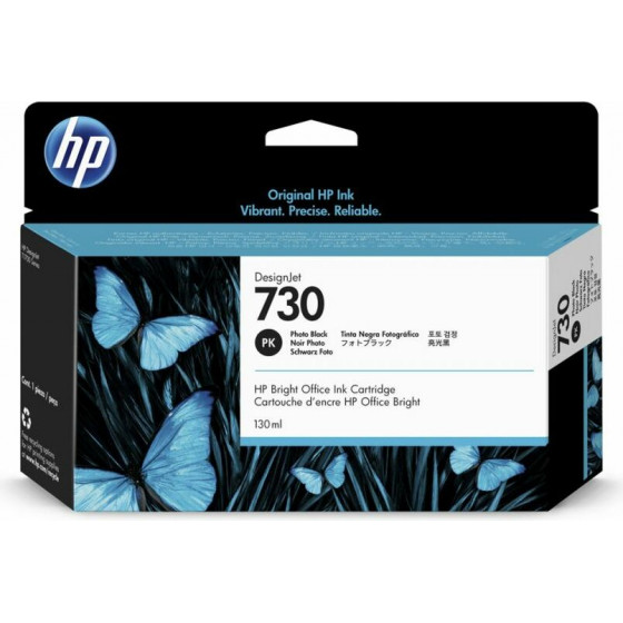 Hewlett Packard HP 730 130 ml Photo Black Ink Crtg - (P2V67A)