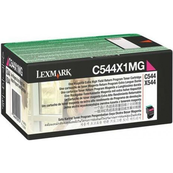Lexmark Toner Laser C544X1M Magenta High Yield 4K Pgs - (C544X1MG)