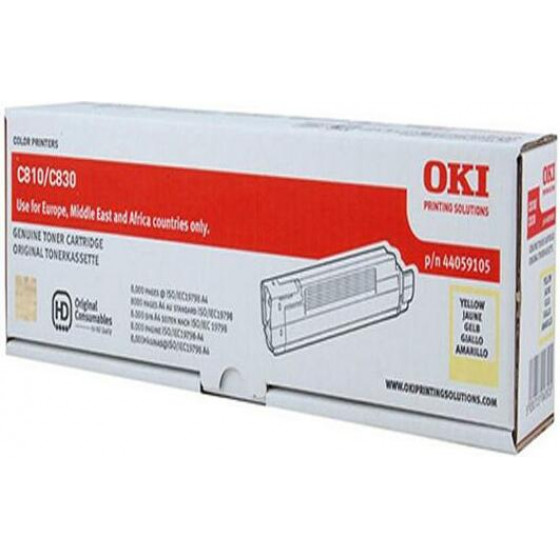 Oki Toner Laser Yellow - 7.3K Pgs - (44059165)