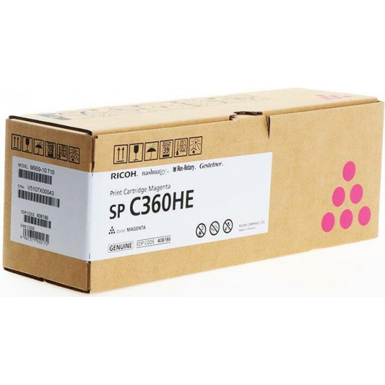 Ricoh Toner Laser SPC360HE Magenta 5k Pgs - (408186)