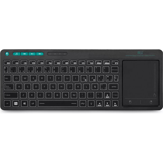 RIITEK �������� ������������ Mini K18+ �� touchpad, Rgb backlit, 2.4GHz - (RT-MWK18+)