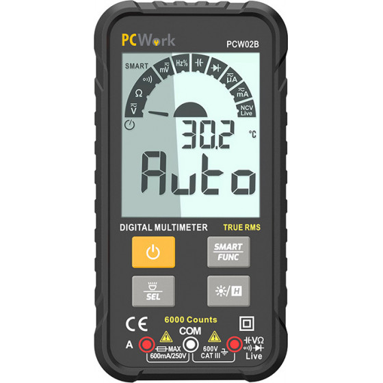 PCWork PCW02B True Rms Smart Digital Pocket Multimeter