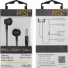 NSP Hands Free Stereo Universal 3.5mm 1.2m Ultra Bass HN30 With Remote And Mic BLACK