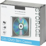 Vivanco ����� CD/Dvd Slim Case 10pCs Black - (31695)
