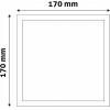 Avide LED Ceiling Lamp Recessed Panel Square Plastic 18W WW 3000K - (ACRPWW-S-18W-PC)
