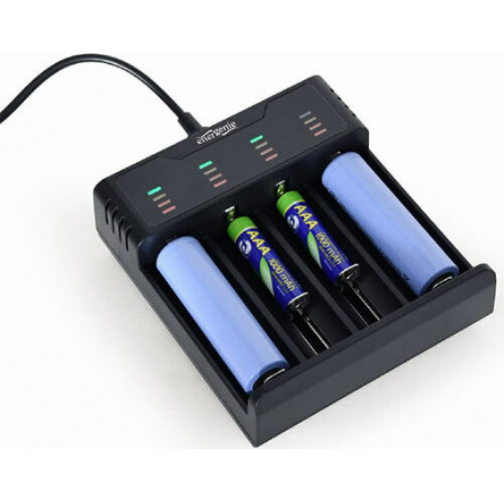 Energenie NI-Mh + LI-Ion Fast Battery Charger Black - (BC-USB-02)