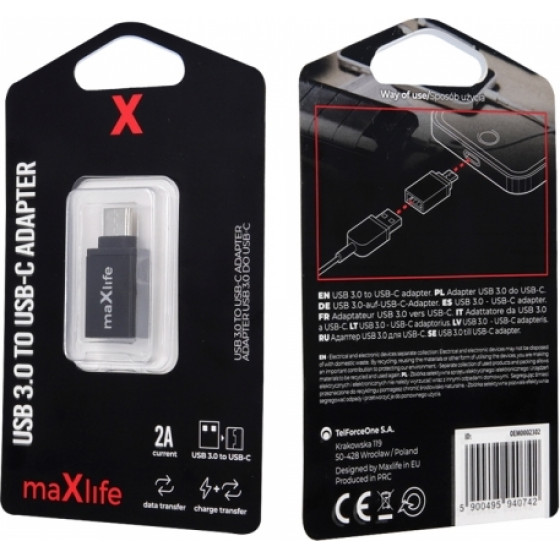 Maxlife Adapter Usb 3.0 To Type C - (OEM0002302)