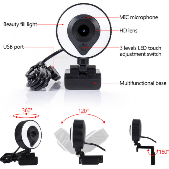 ANGA ������ Web AQ-8109IW �� ��������� Auto Focus Lens HD1080p 360o ����������
