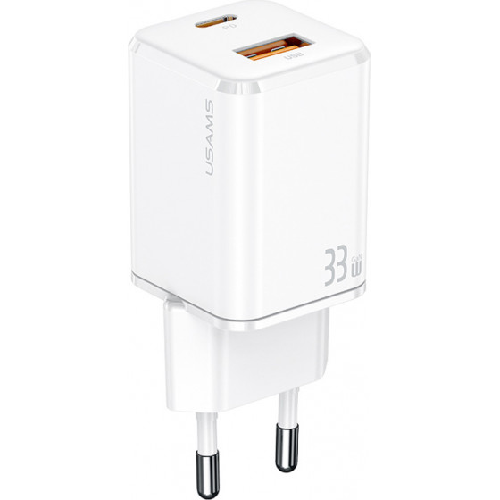 Usams ��������� ������ CC144, USB-C & USB, PD & QC, 33W, ������ - (CC144TC02)