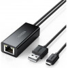 Ugreen Micro Usb 2.0 To 1 Fast Ethernet Black - (30985)