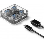 Orico Usb Hub MH4U-U3, 4x USB, 5Gbps, ������� - (MH4U-U3-10-CR-BP)