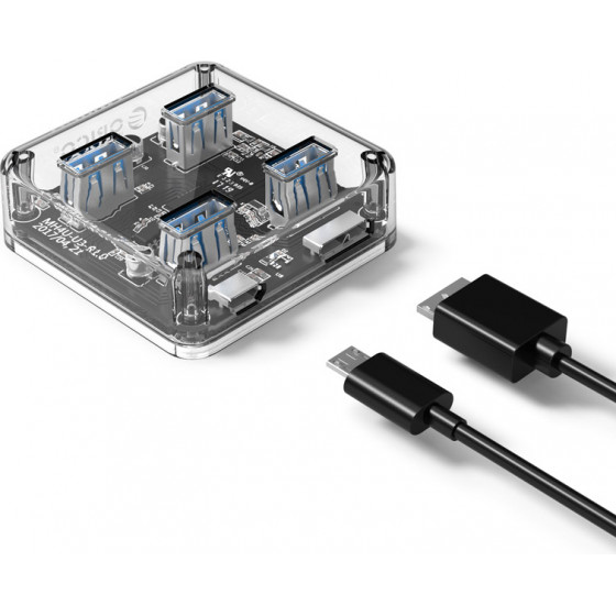 Orico Usb Hub MH4U-U3, 4x USB, 5Gbps, ������� - (MH4U-U3-10-CR-BP)