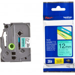 Brother TZe-731 Labelling Tape Cassette - Black On Green, 12mm Wide - (TZE731)