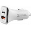 Lime Successories Lime Dual ��������� ����������� Usb 3.0/Pd Type C Fast Car Charger Qc 3.0 LCUPD21 40W 5V-7A/9V-4.8A/12V-3.6A WHITE