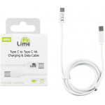 Lime Successories Lime USB-C Type C To USB-C Type C Long 4.0A ��������-Data 1m LCC01 WHITE