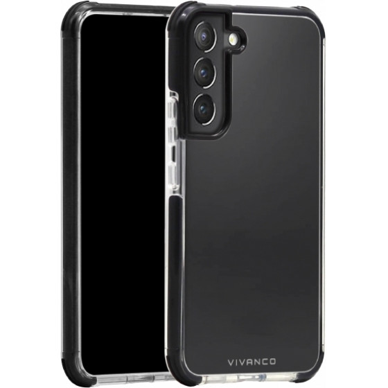 Vivanco Rock Solid Cover Case Samsung S22 Transparent Black Backcover - (63110)