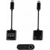 Volte-Tel ����������� 2 In 1 �������� ��� Audio Adapter Type C To 3.5MM JACK+Type C 2.4A BLACK - (5205308228674)